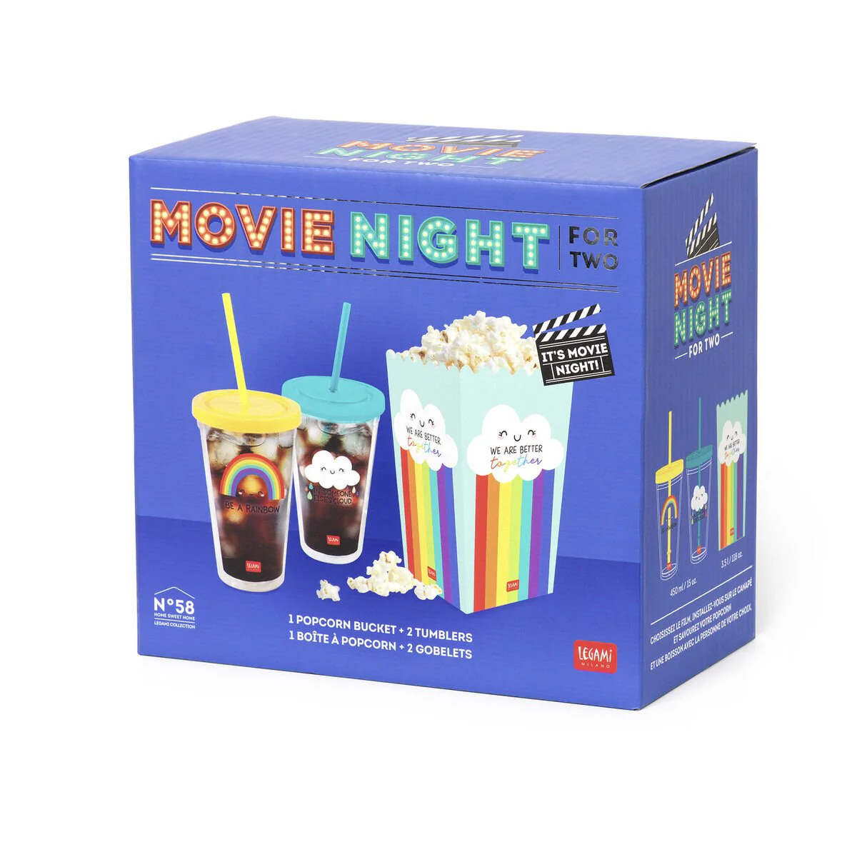 Movie Night for 2 Pop Corn Bucket and Tumbler Set - Image 6