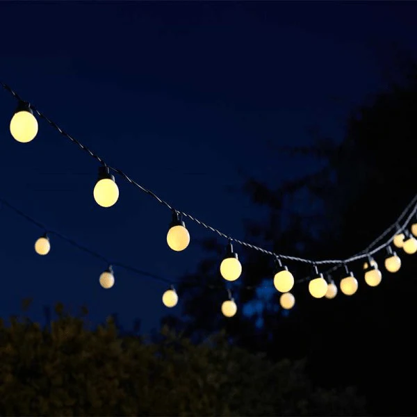 MultiPower Festoon String Light - Set of 30 - Solar & Plugin - Image 2