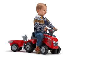 My First Massey Ferguson Tractor & Trailer with rake and shovel - Image 2