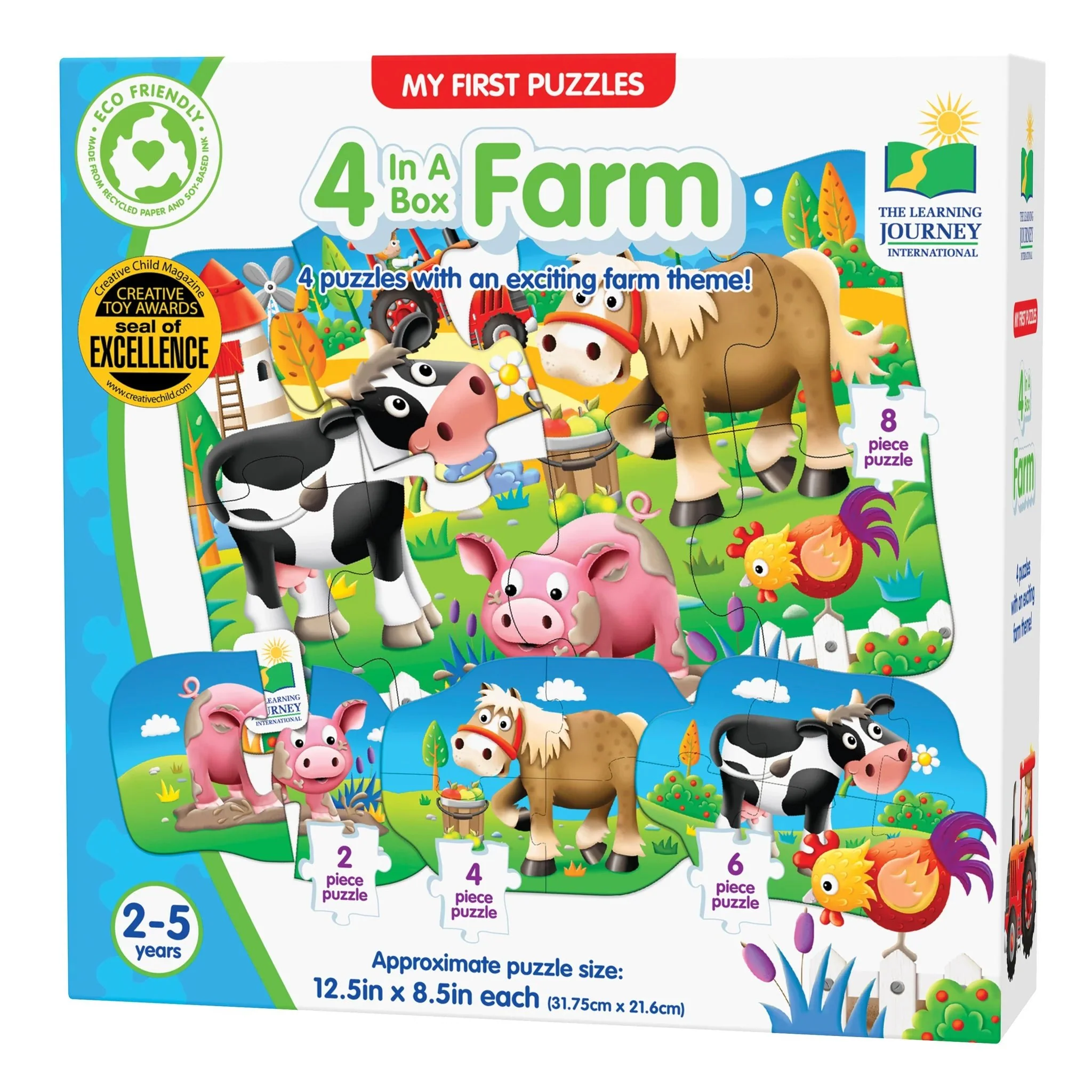 My First Puzzle Sets 4-In-A-Box Puzzles - Farm