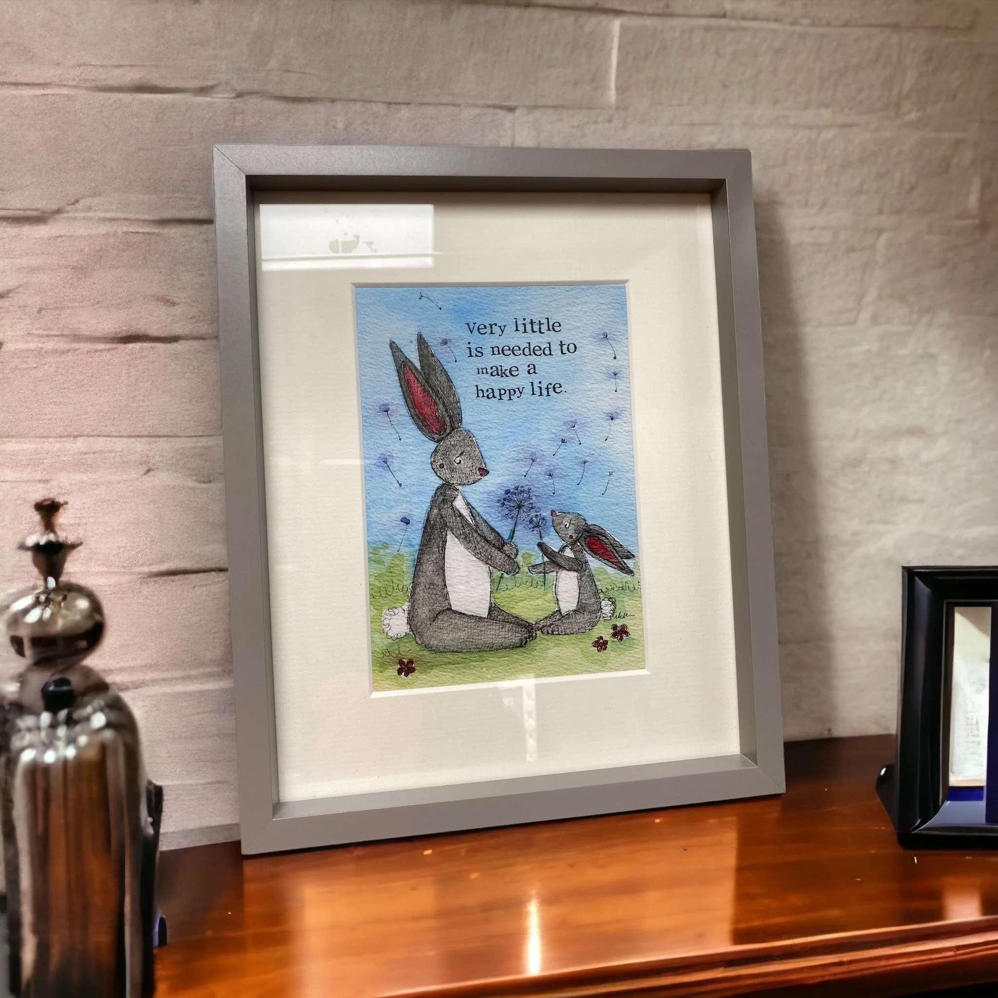 My Painted Bear Framed Print "A Happy Life" Assorted - One Supplied