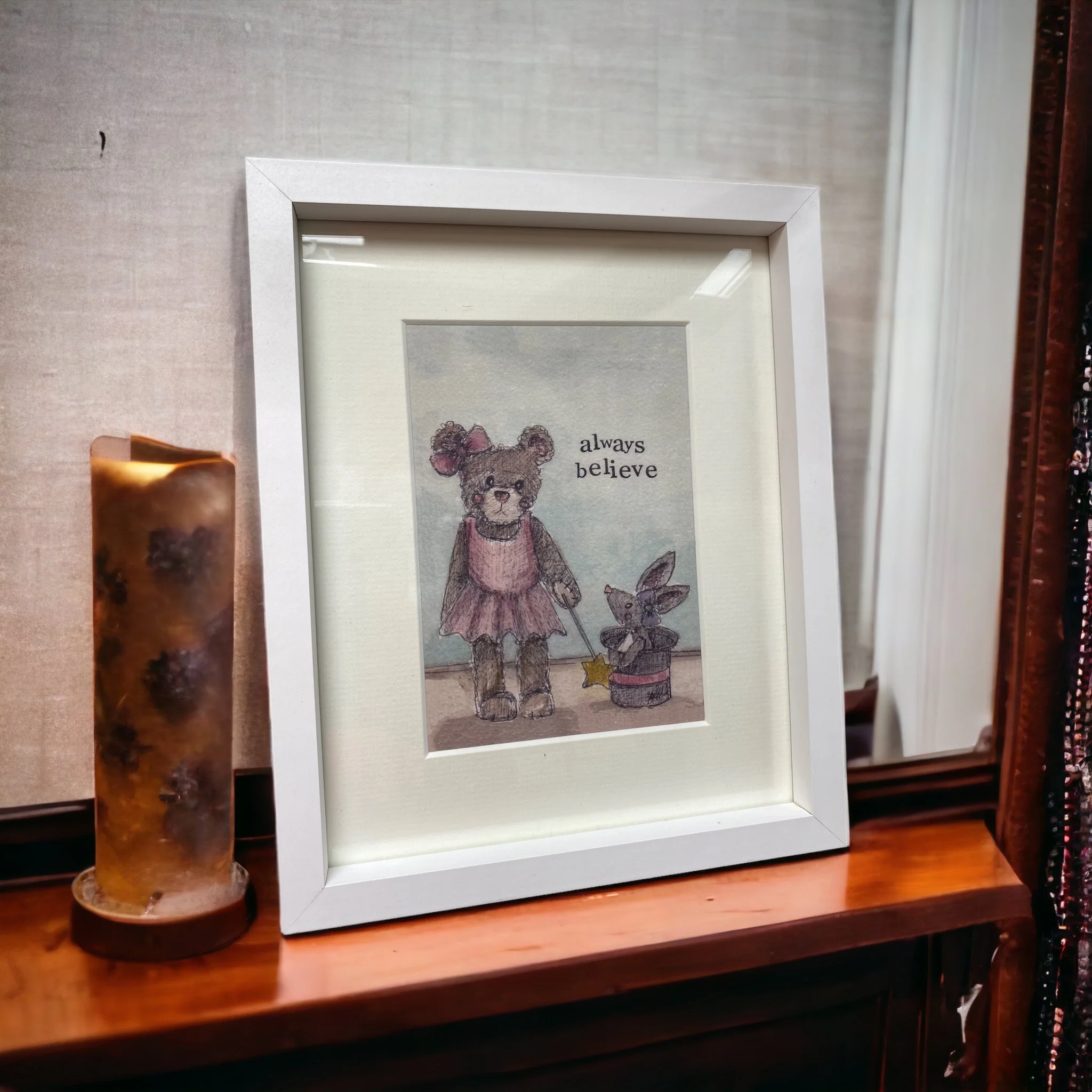 My Painted Bear Framed Print "Always Believe" Assorted - One Supplied