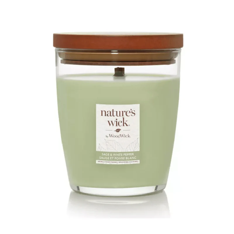 Nature’s Wick by WoodWick 284g Candle – Sage & White Pepper