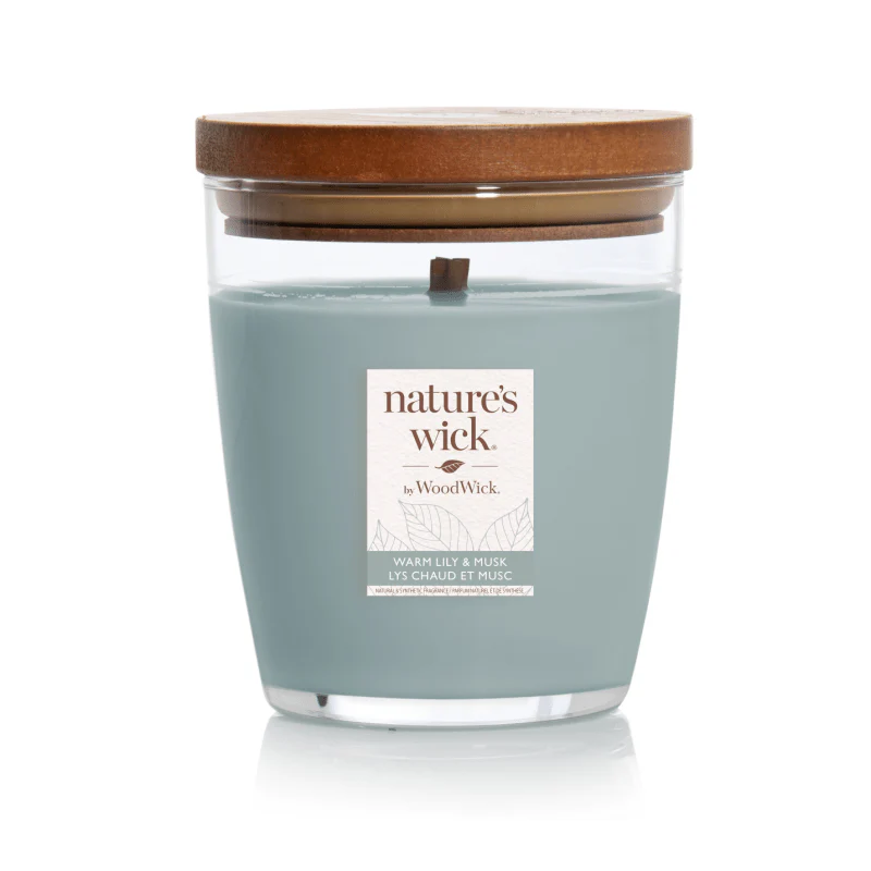 Nature’s Wick by WoodWick 284g Candle – Warm Lily & Musk