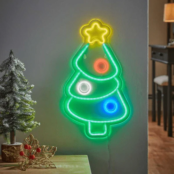 NeonEsque BaubleTree Sign , Low Voltage