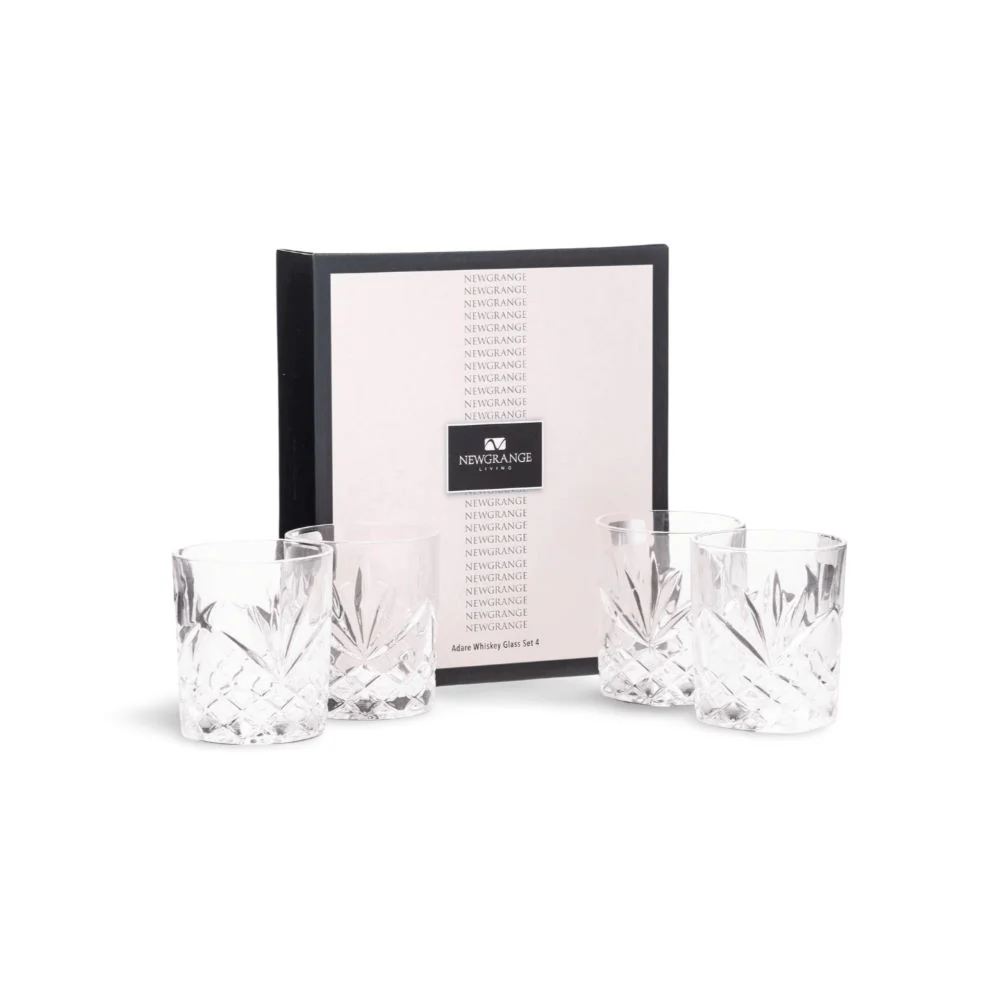 Newgrange Living Adare Set of 4 Whiskey Glasses