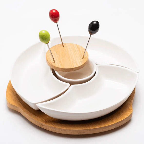 Newgrange Living Ceramic Dip Small with Turntable Set of 3 - Image 2