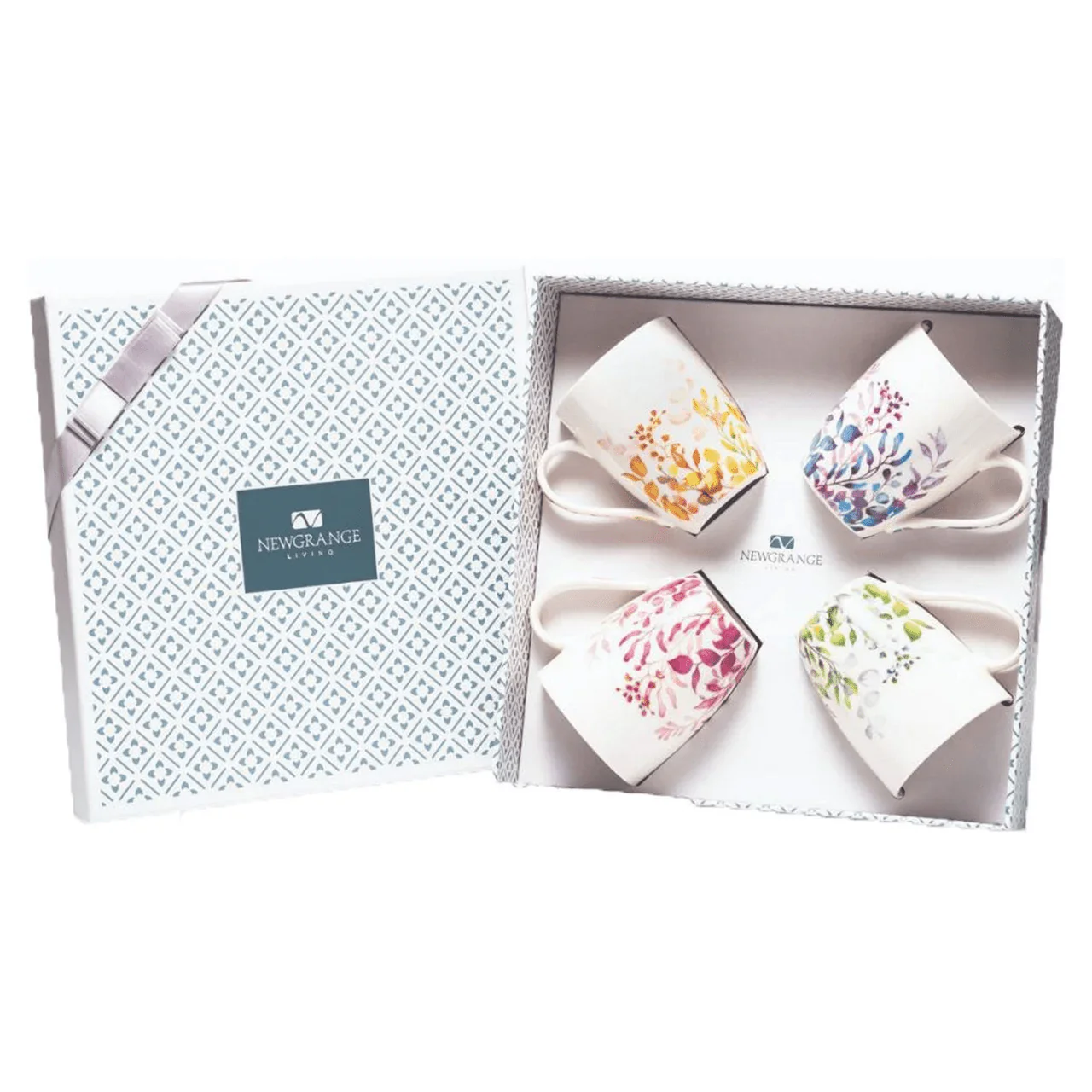 Newgrange Living Floral Bone China Mugs Set of 4