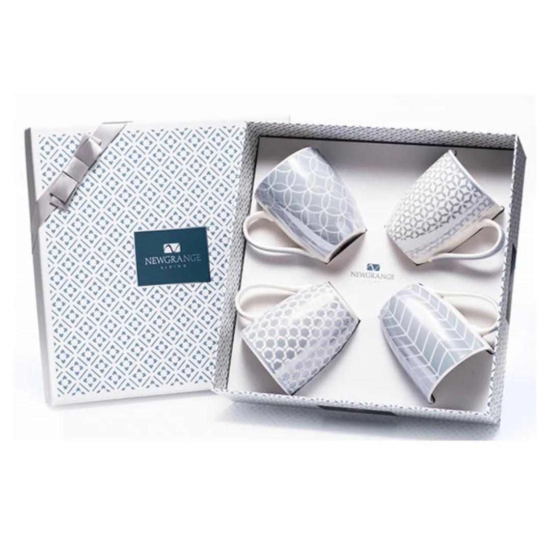 Newgrange Living Gemma Bone China Mugs Set of 4