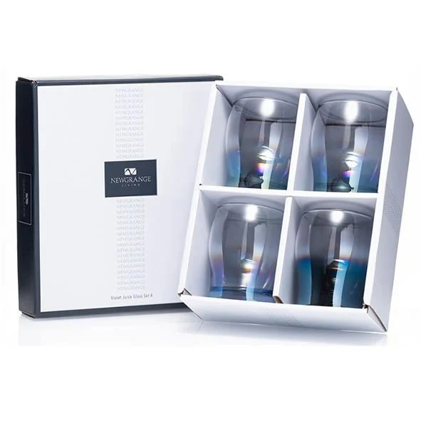 Newgrange Living Ultra Violet Lustre Set of 4 Juice Glasses