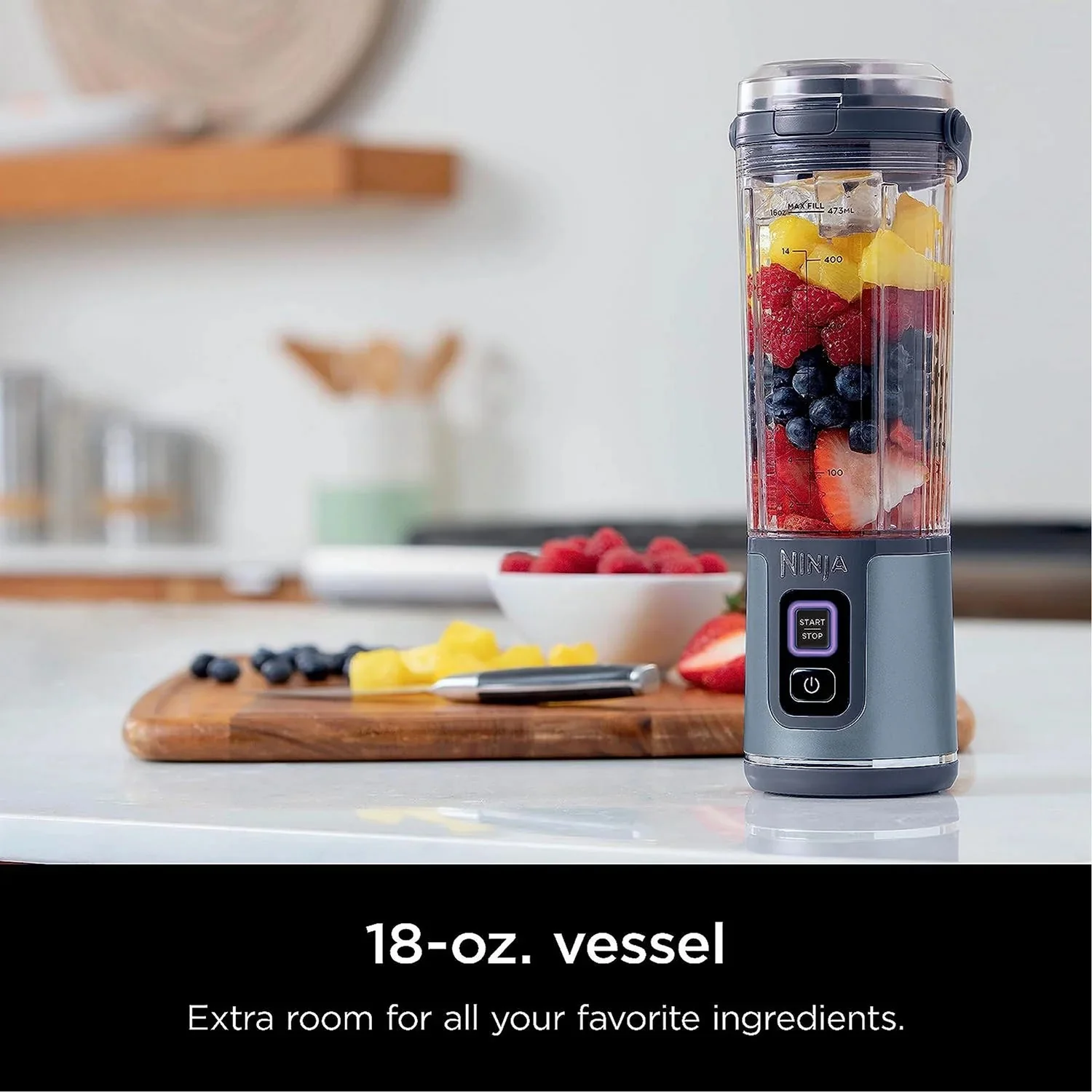 Ninja Blast Cordless Portable Blender Denim Blue | BC151UKNV - Image 4
