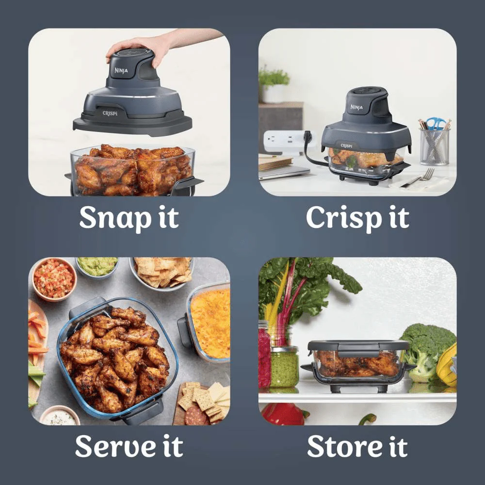 Ninja CRISPi 4-in-1 Portable Glass Air Fryer - Cyber Space FN101UKGY - Image 10