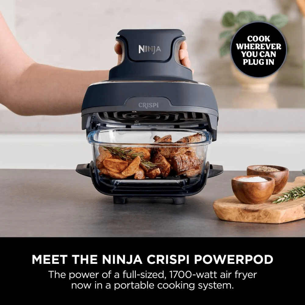 Ninja CRISPi 4-in-1 Portable Glass Air Fryer - Cyber Space FN101UKGY - Image 4
