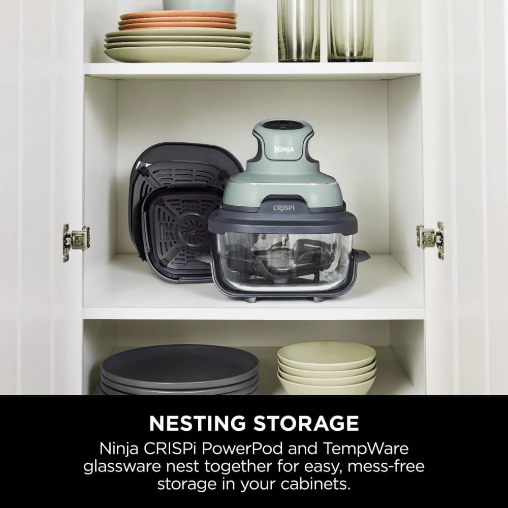 Ninja CRISPi 4-in-1 Portable Glass Air Fryer - Sage FN101UKSG - Image 15