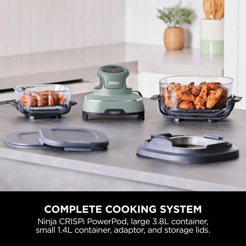 Ninja CRISPi 4-in-1 Portable Glass Air Fryer - Sage FN101UKSG - Image 6
