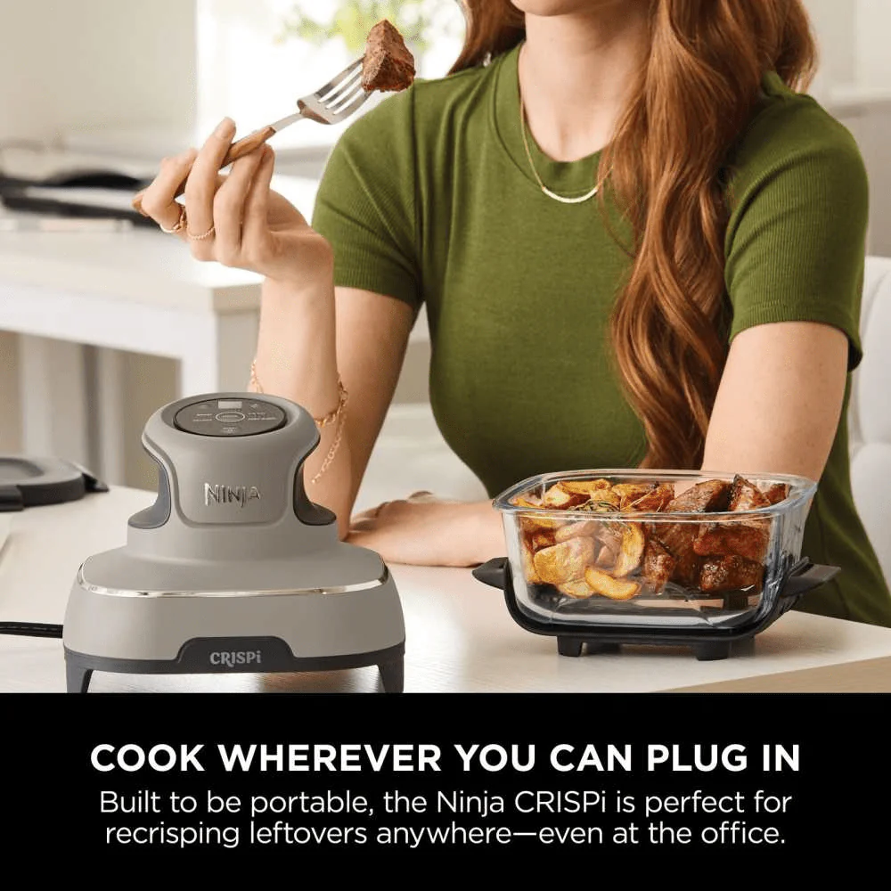 Ninja CRISPi 4-in-1 Portable Glass Air Fryer - Stone FN101UKST - Image 9