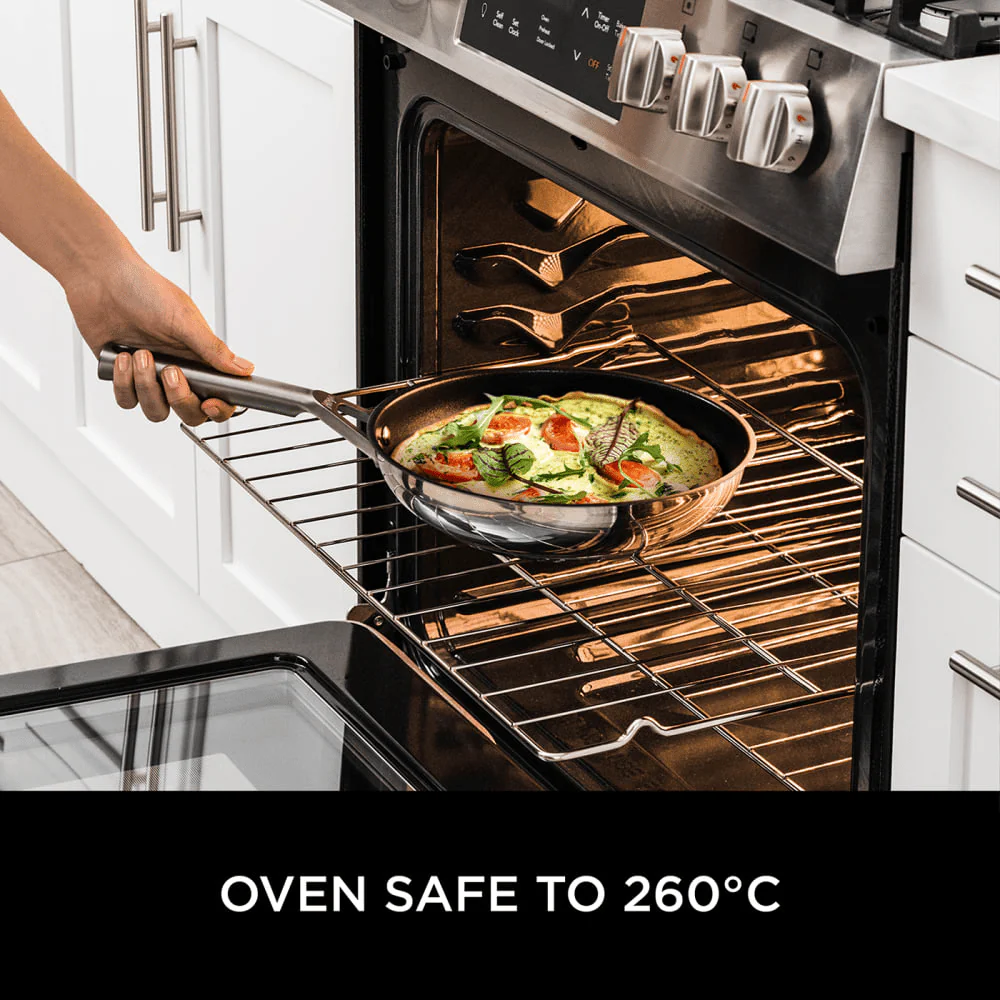 Ninja ZEROSTICK Stainless Steel 28cm Frying Pan - C60028UK - Image 3