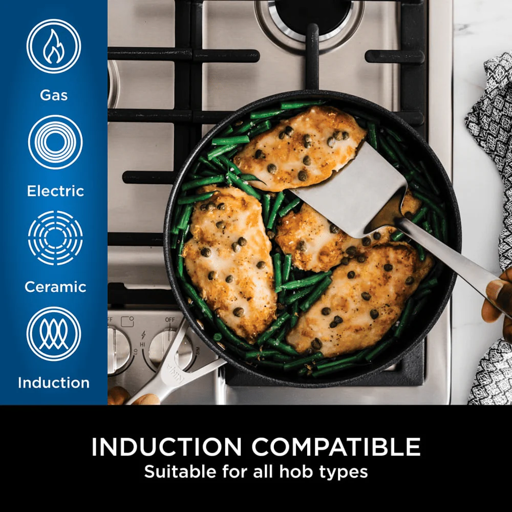 Ninja ZEROSTICK Stainless Steel 28cm Frying Pan - C60028UK - Image 7