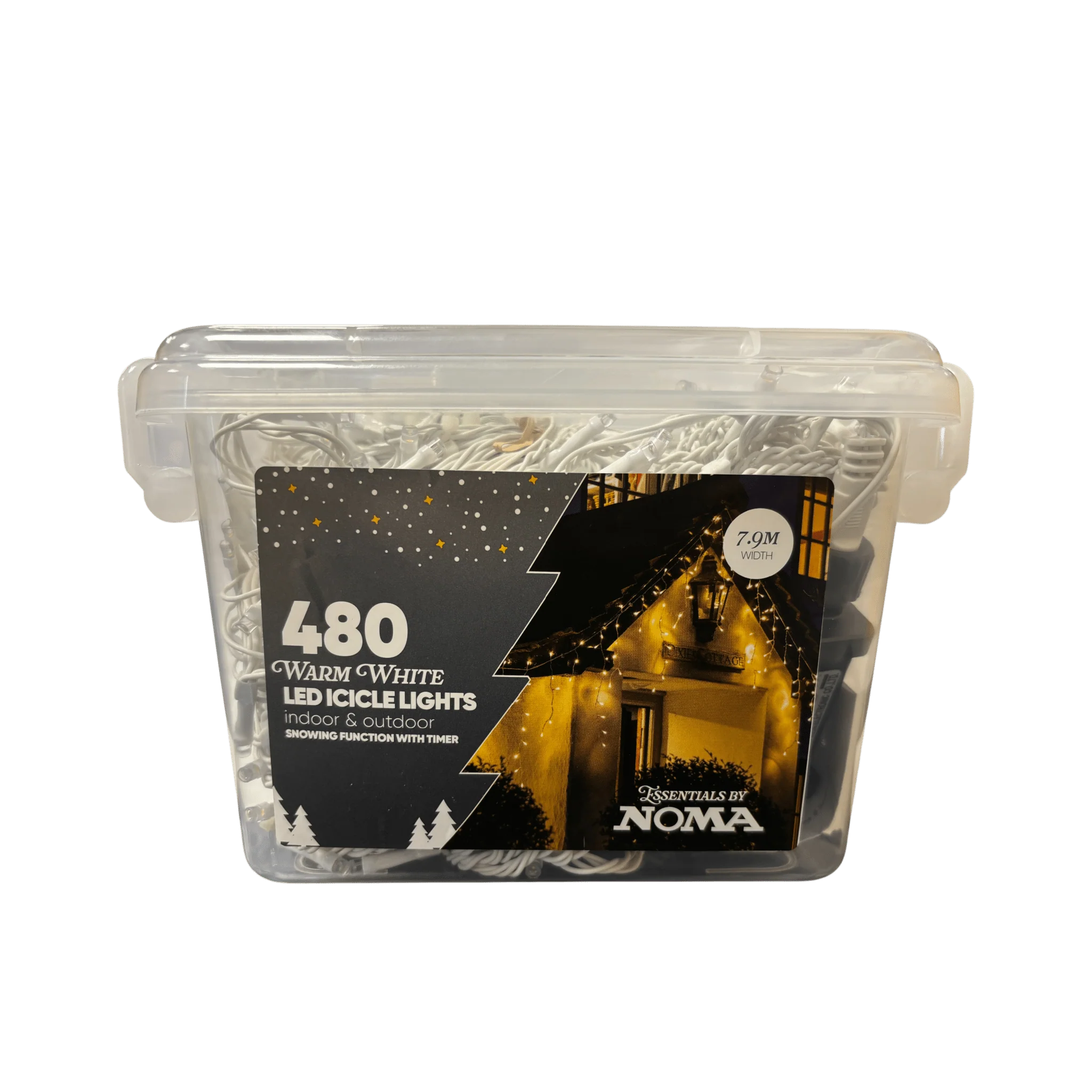 Noma 480 Warm White LED Icicle Lights