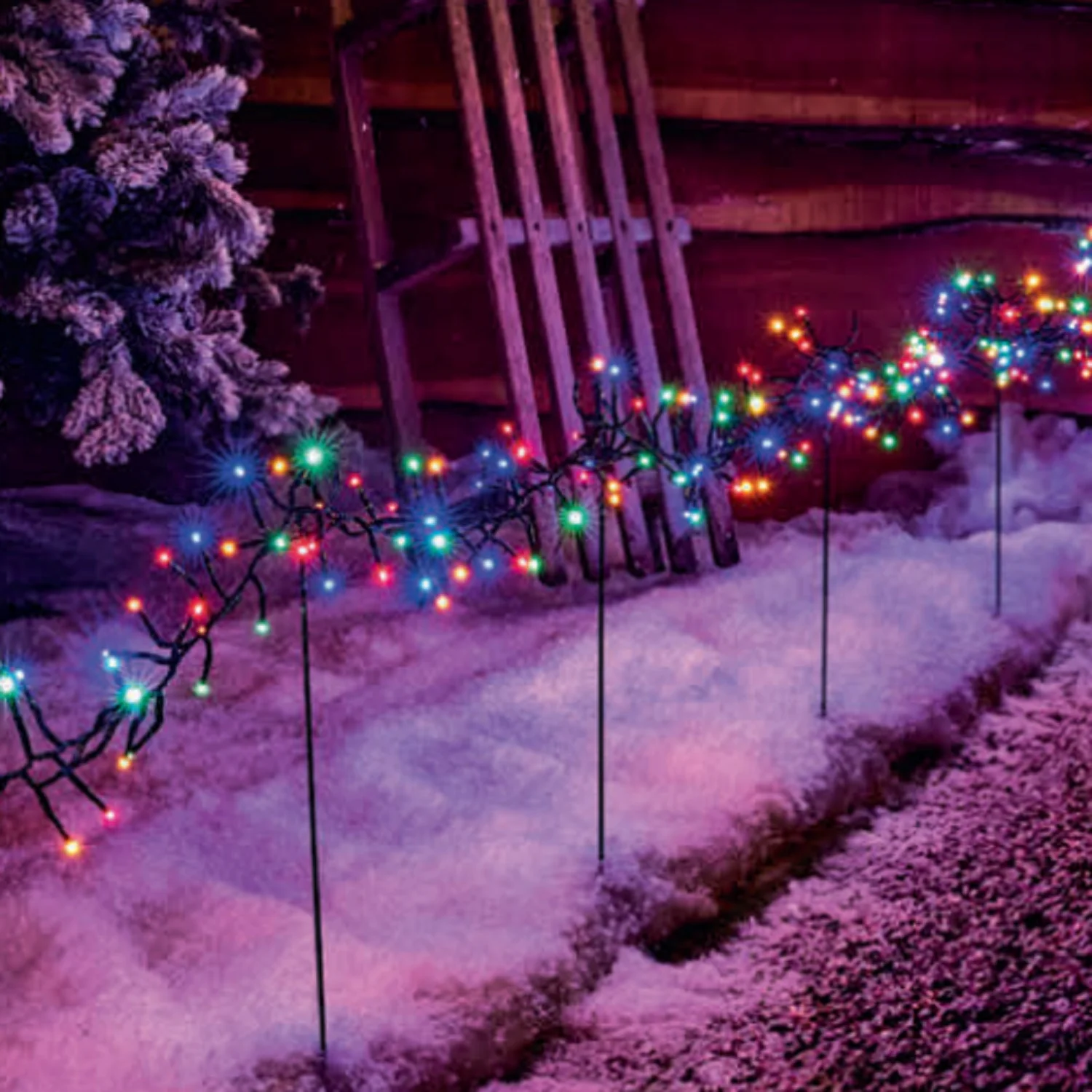 Noma 720 Multicolour Multifunction Cluster Lights With 12 Stakes