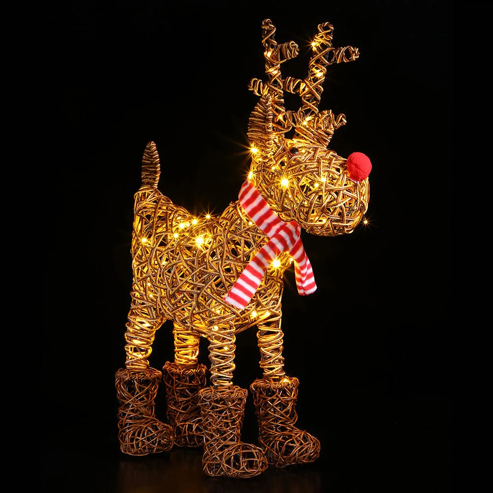 Noma 75cm Brown Wicker Rudolph With 120 Leds