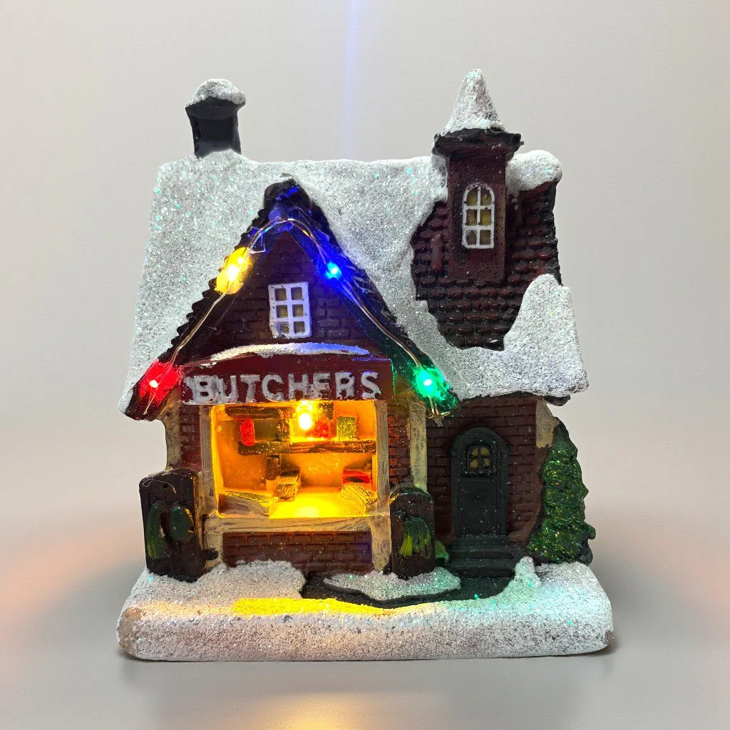 Noma Collectables 12cm Battery Operated Village Scene – Village Butchers