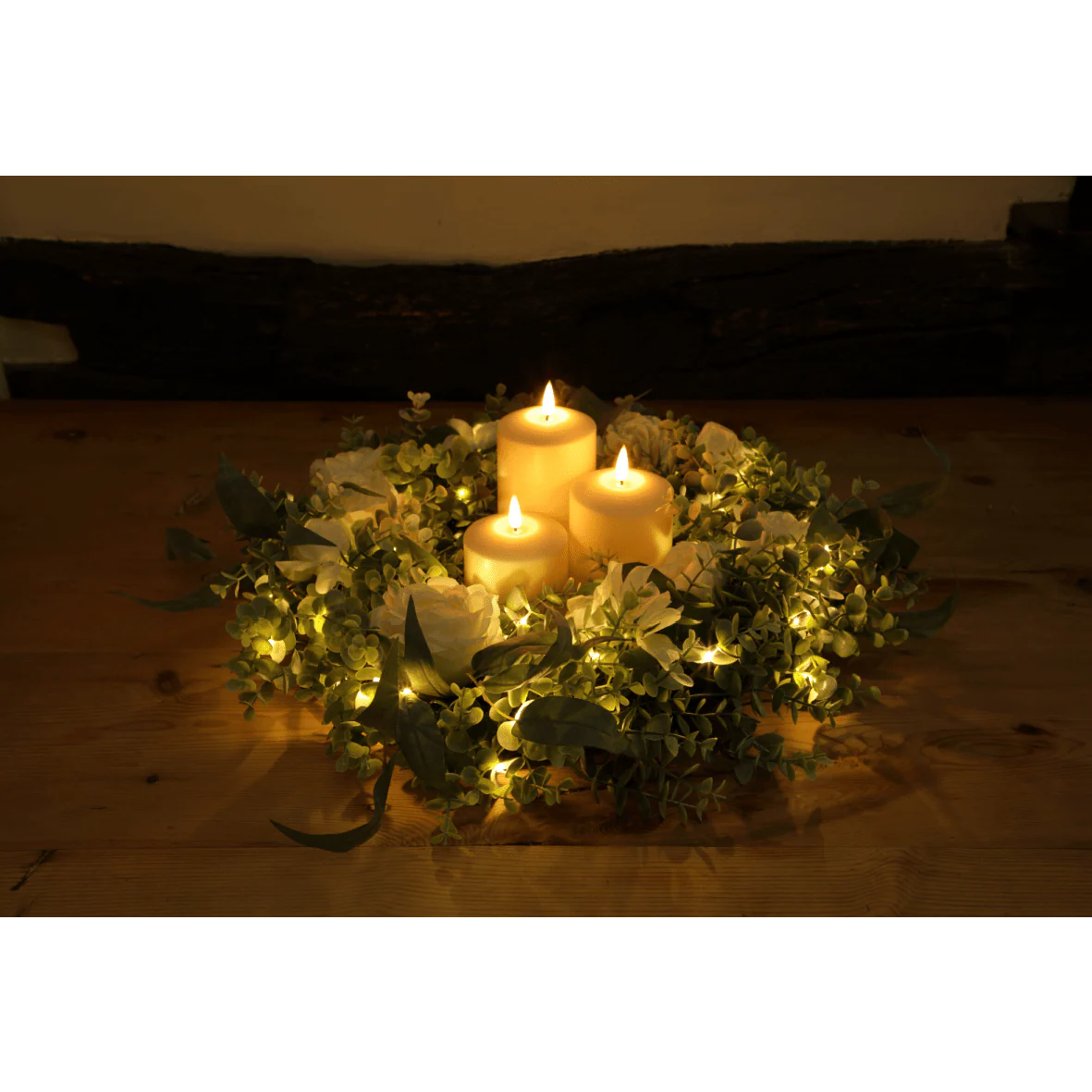 Noma Floral Wreath With Warm White Led's - Image 2