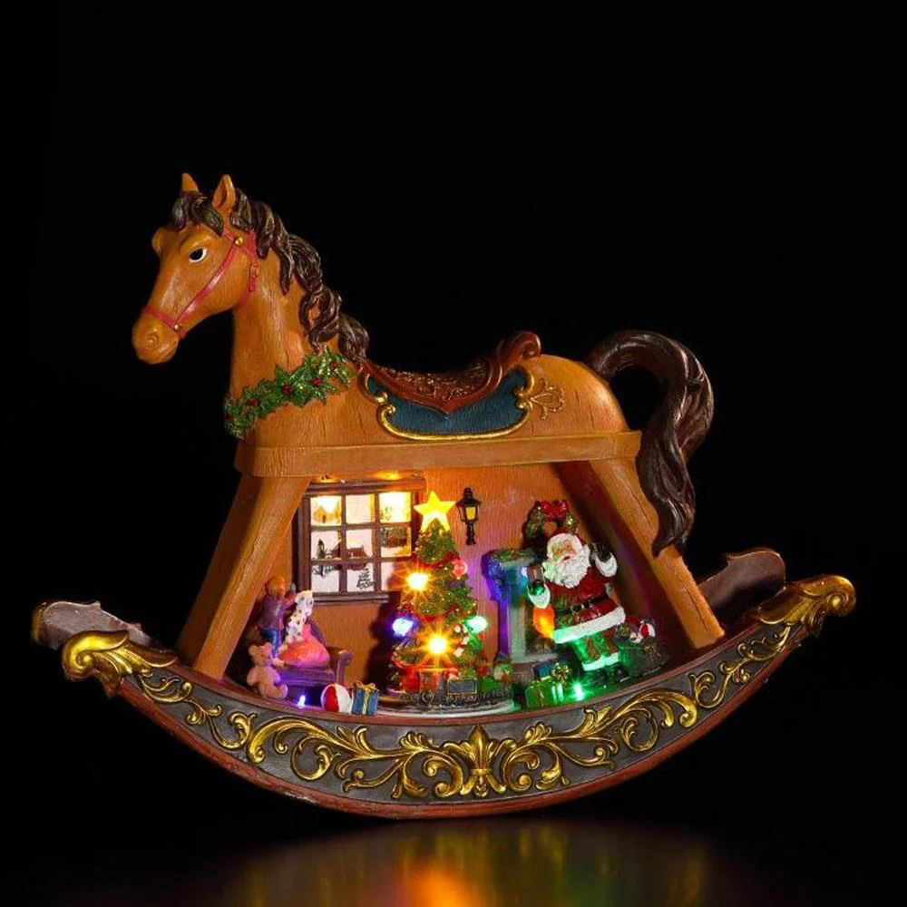 Noma Led Musical Rocking Horse With Train 42cm