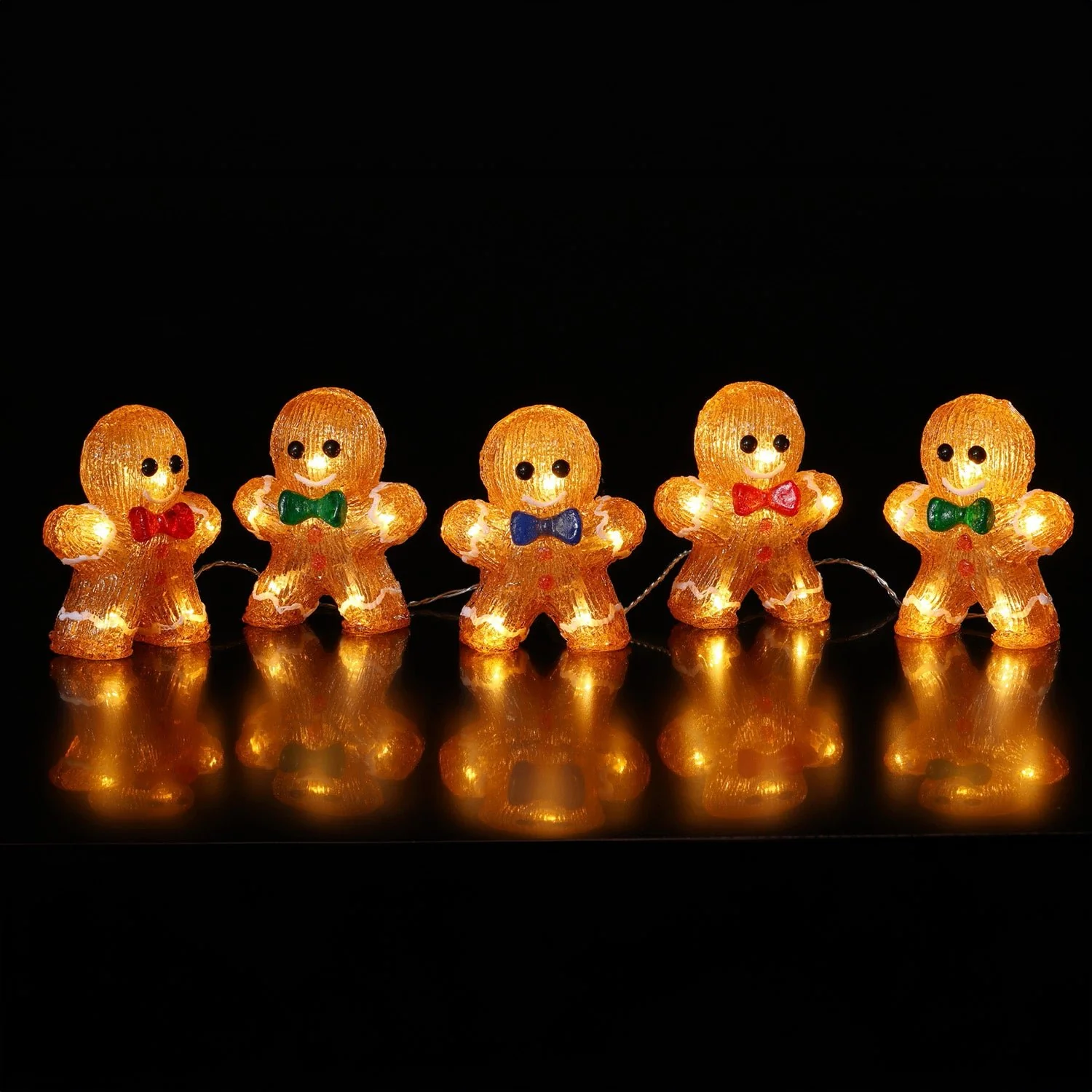 Noma Set Of 5 Acrylic Gingerbread Men