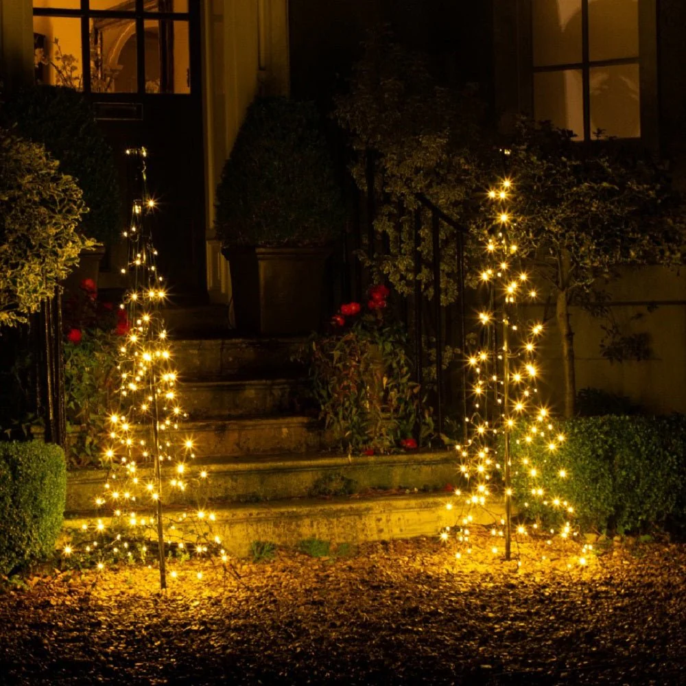 Noma Starry Nights 1.5m Warm White Set Of 2 Doorstep Trees