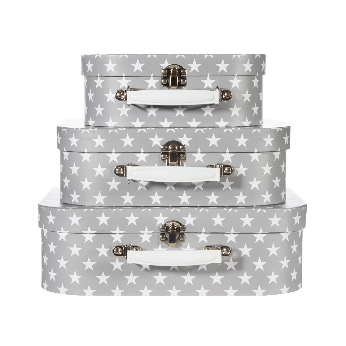 Nordic Star Mini Suitcases Grey - Set Of 3