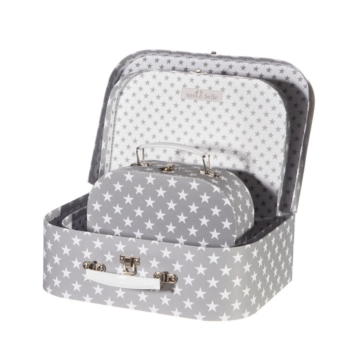Nordic Star Mini Suitcases Grey - Set Of 3 - Image 3