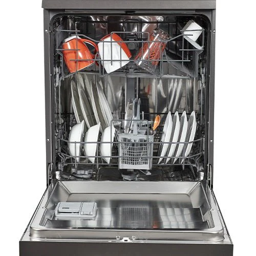 NordMende Dark Grey Inox 60cm Freestanding Dishwasher - Image 2
