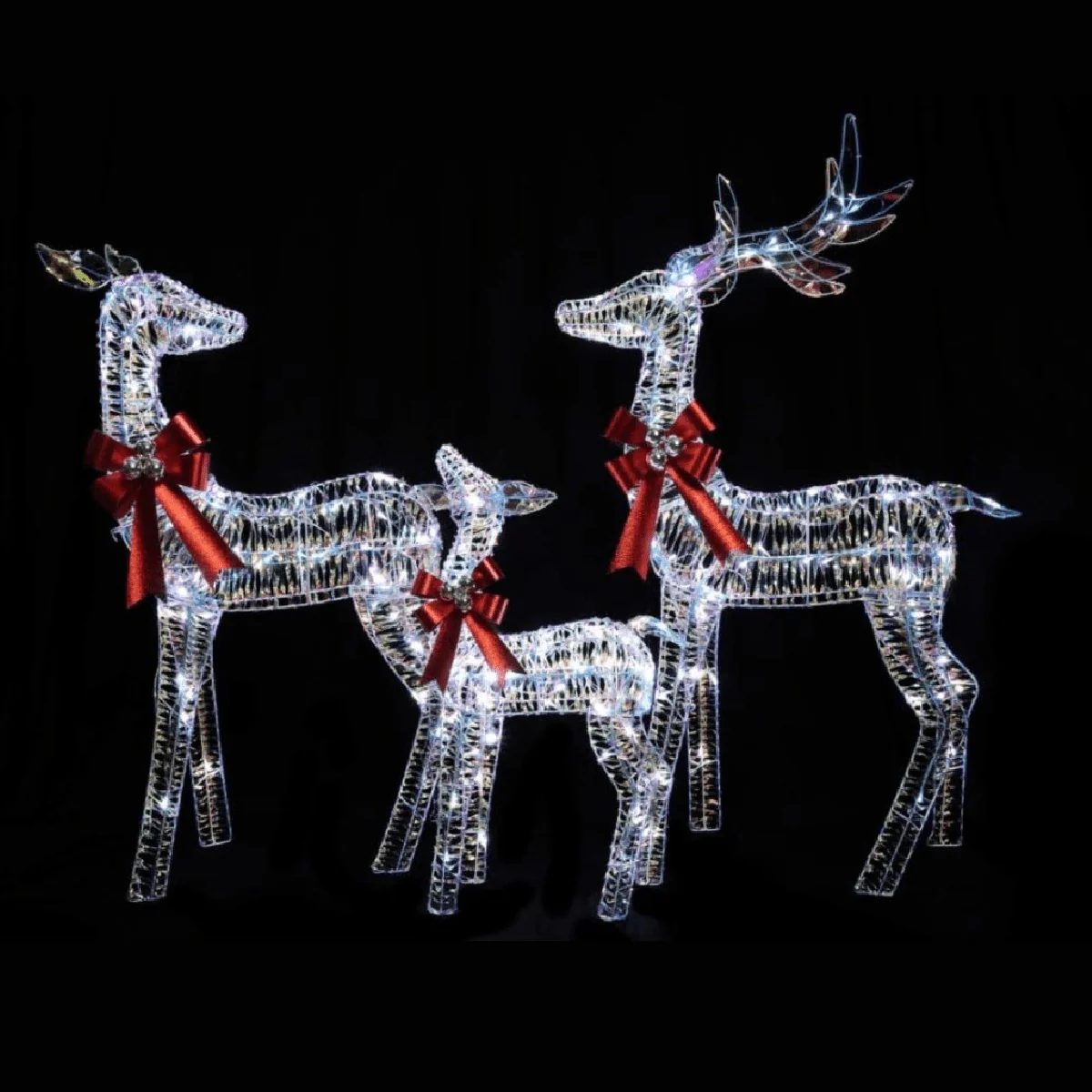 Norfolk Leisure LED Iridescent Reindeer Family - 125cm