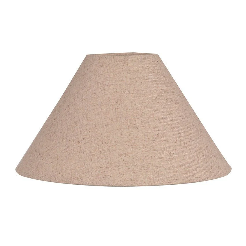 Oatmeal Plain Linen Coolie Lamp Shade 14"