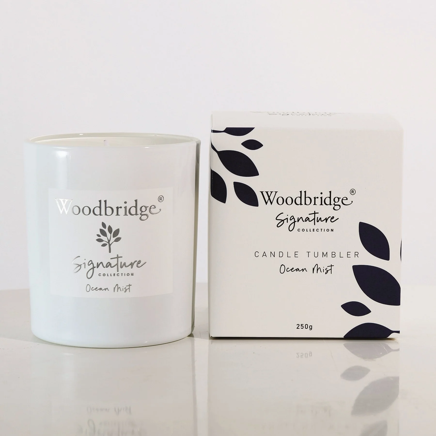 Ocean Mist Boxed Tumbler Candle by Woodbridge 250g