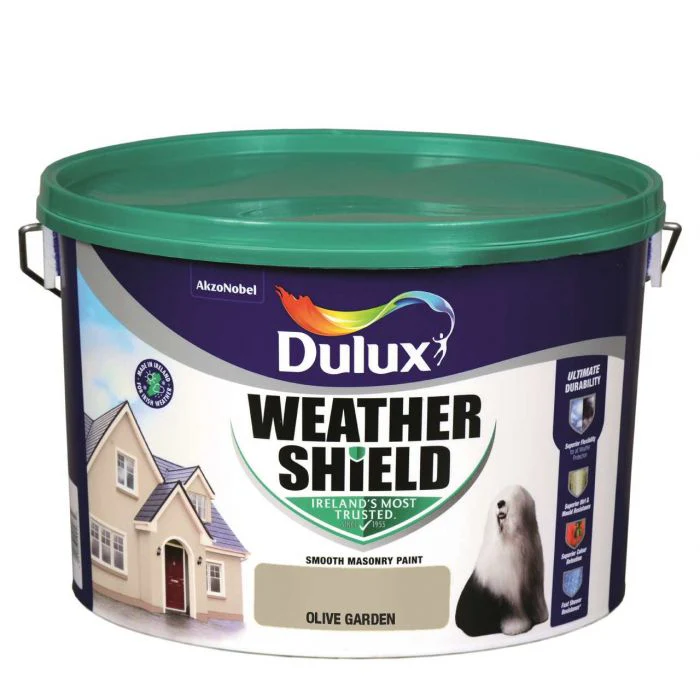 OLIVE GARDEN  Dulux Weathershield Masonry Paint Colours - 10 Litre