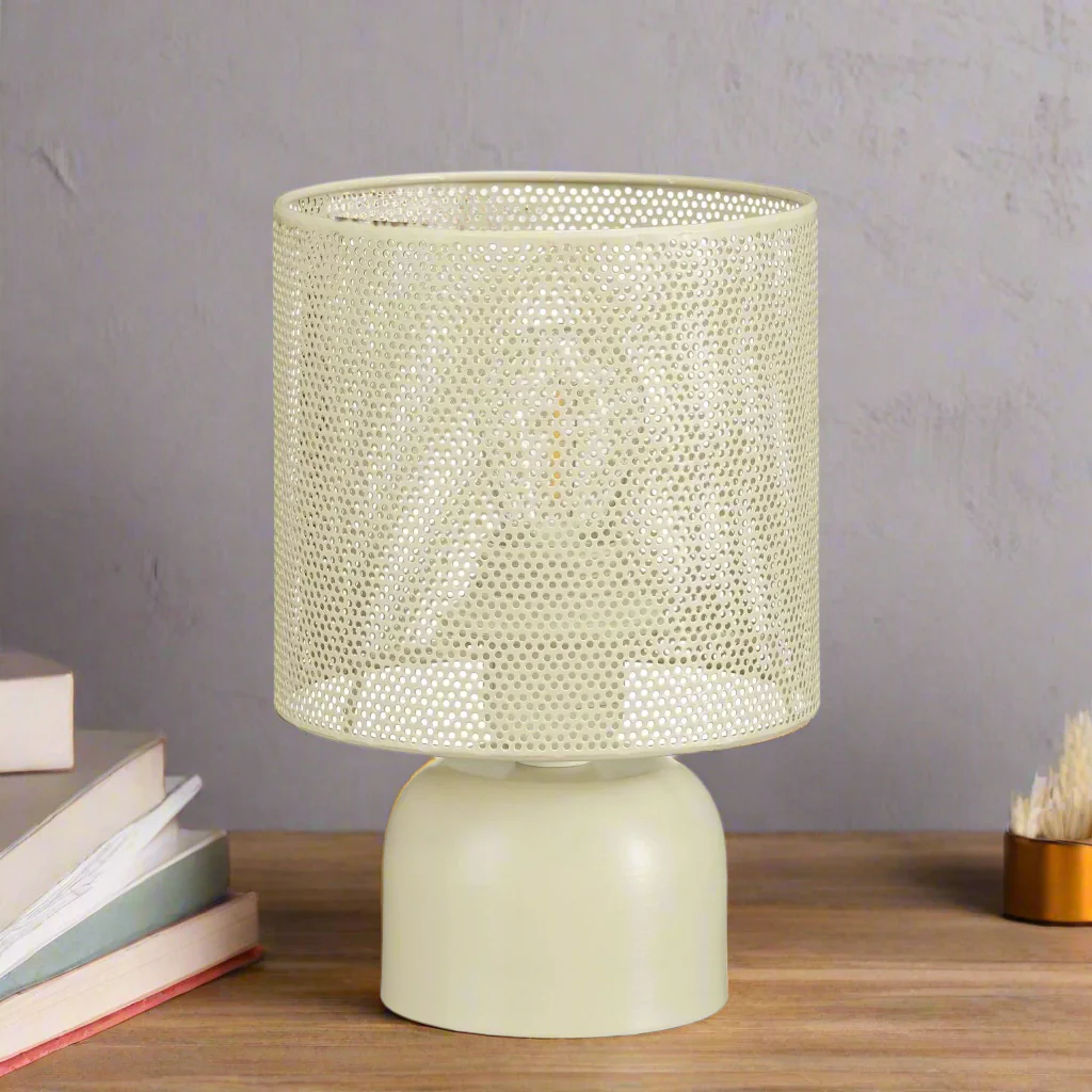 Orleans LED Metal Table Lamp White Battery Operated 20 x 14cm