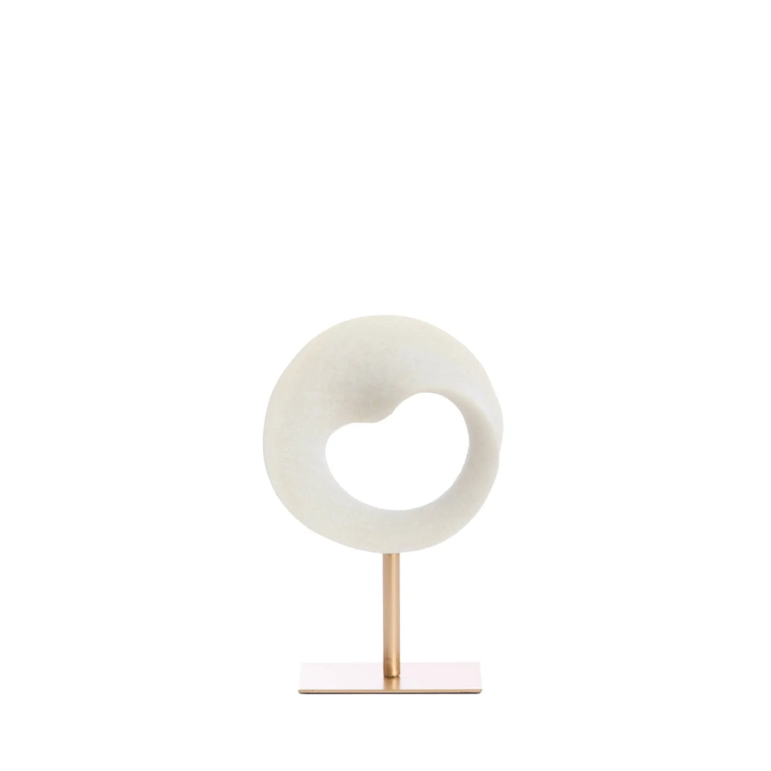 Ornament on Base 20 x 10 x 30cm TUZLA Cream & Antique Bronze