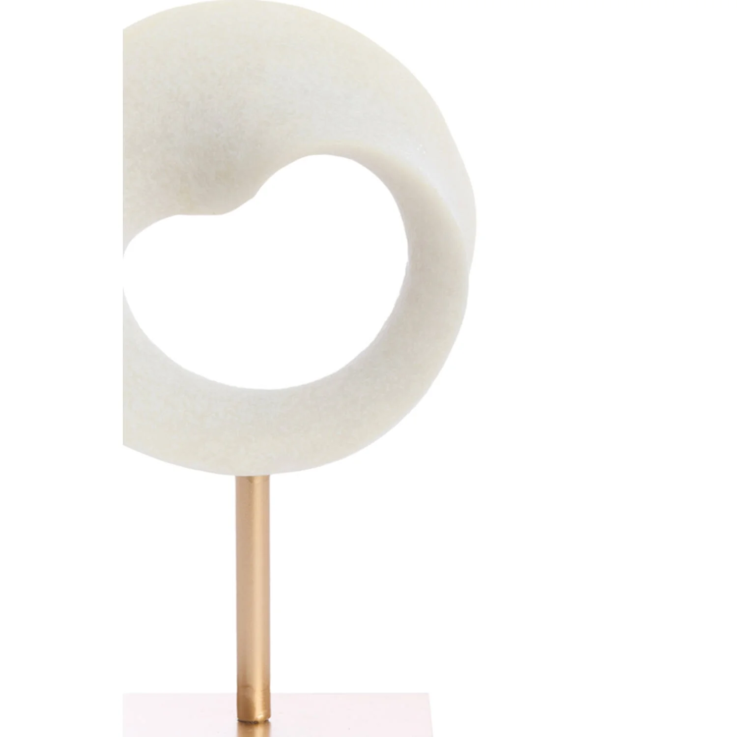 Ornament on Base 20 x 10 x 30cm TUZLA Cream & Antique Bronze - Image 2