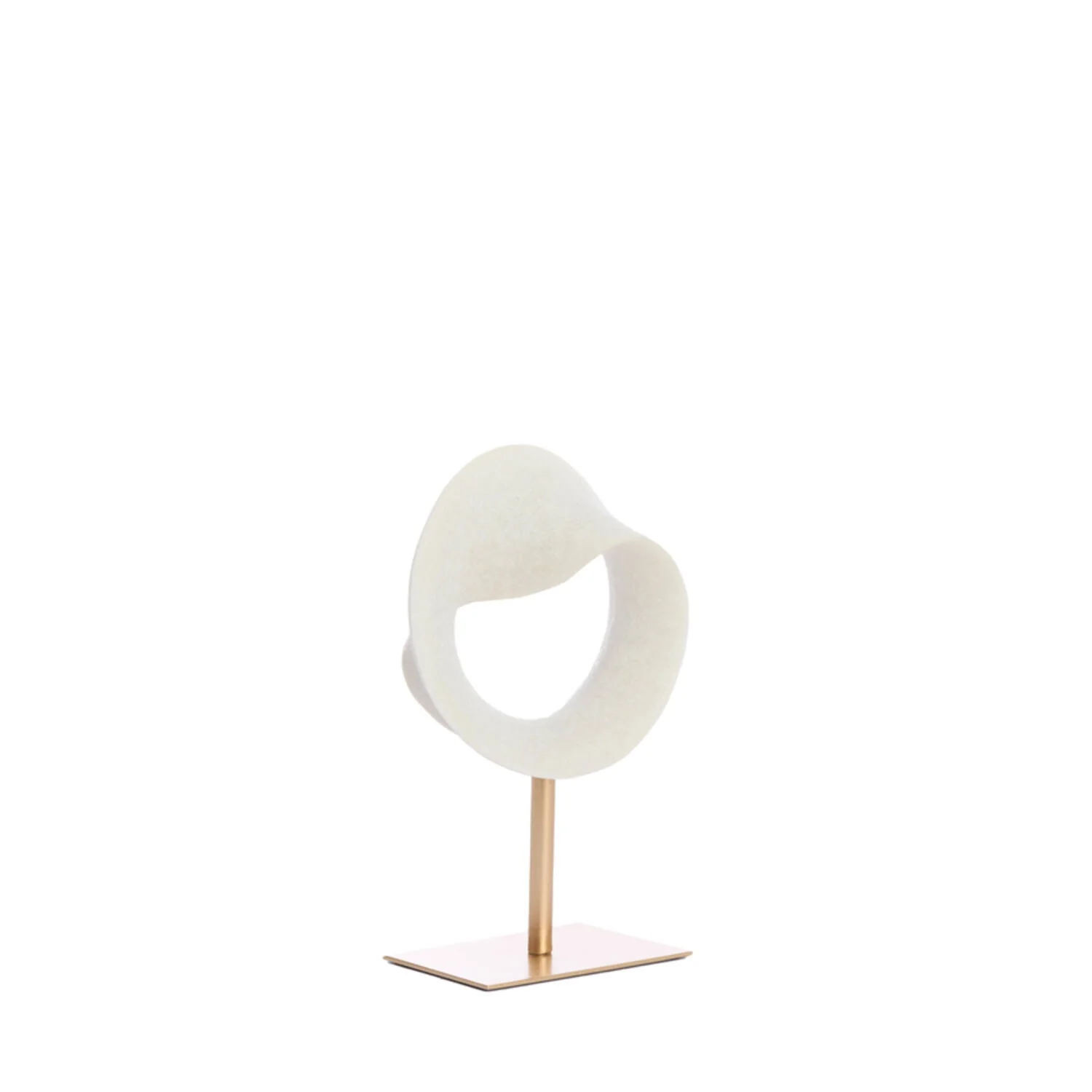 Ornament on Base 20 x 10 x 30cm TUZLA Cream & Antique Bronze - Image 4