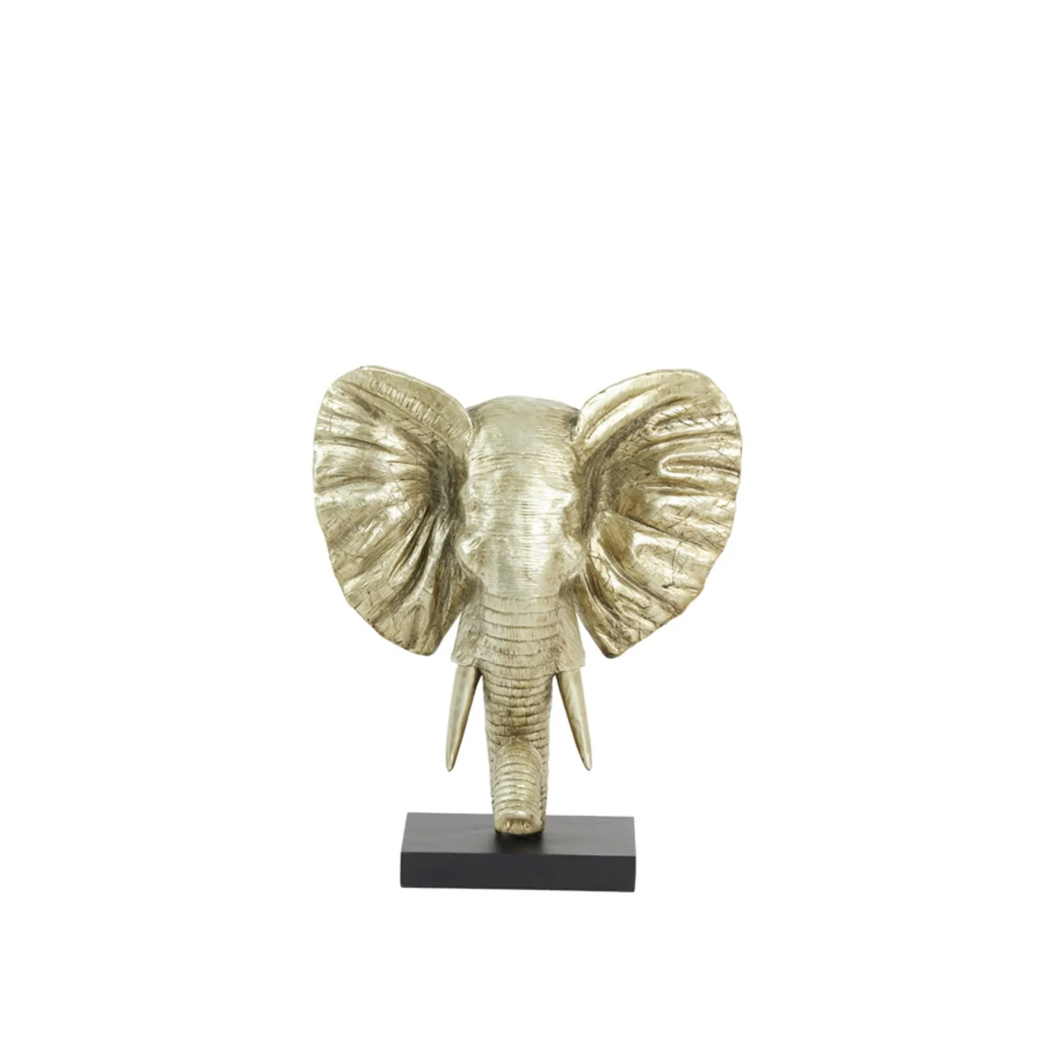 Ornament on Base 30 x 15 x 35.5cm ELEPHANT Light Gold