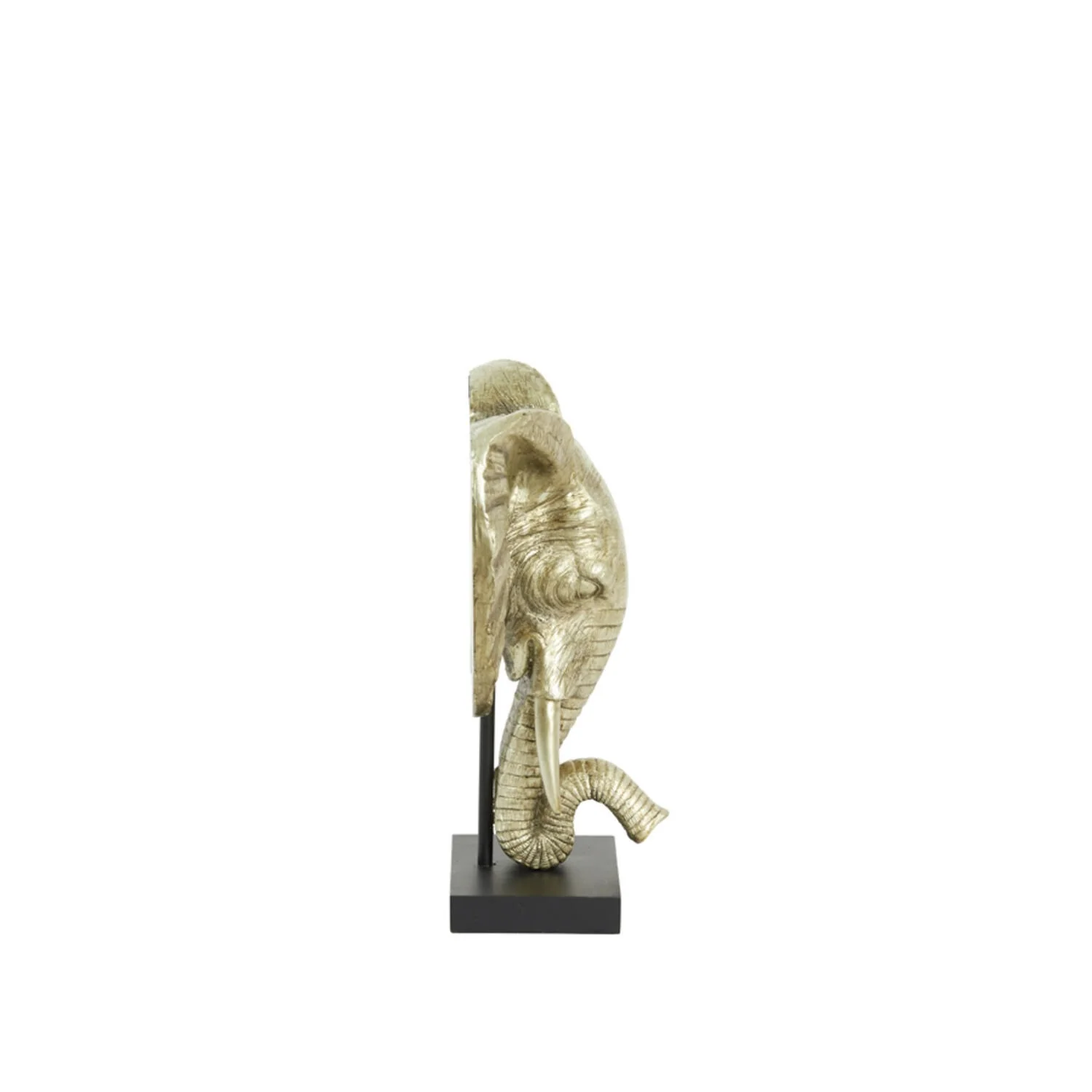 Ornament on Base 30 x 15 x 35.5cm ELEPHANT Light Gold - Image 4