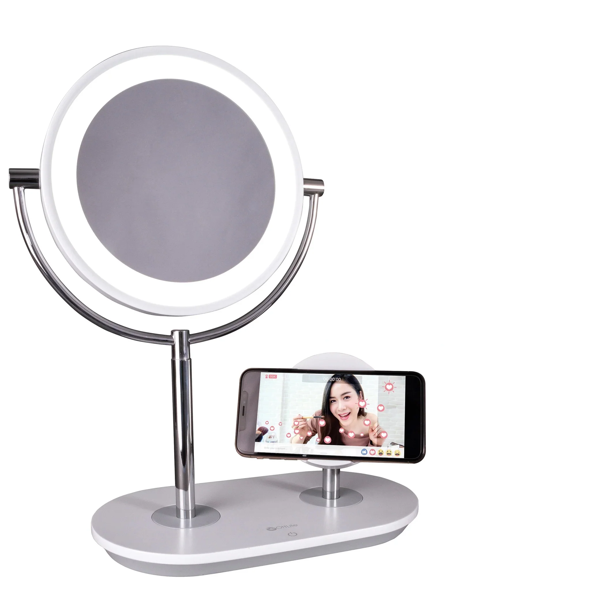 OttLite Wireless Charging LED Makeup Mirror