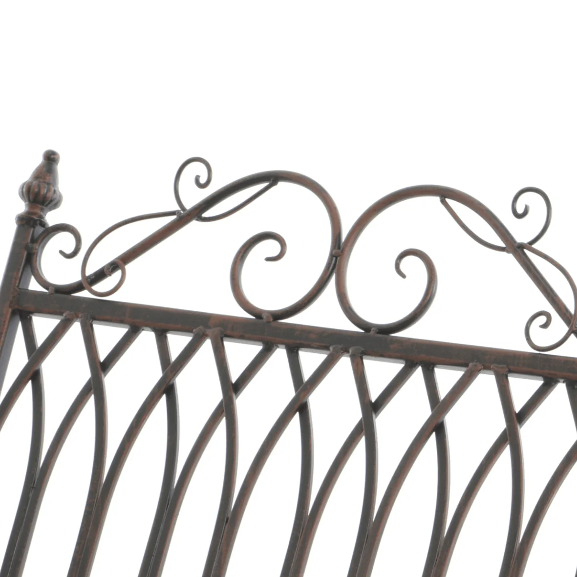 Outdoor Rocking Garden Bench – Steel Bordeaux Brown (92 x 113 cm) - Image 4