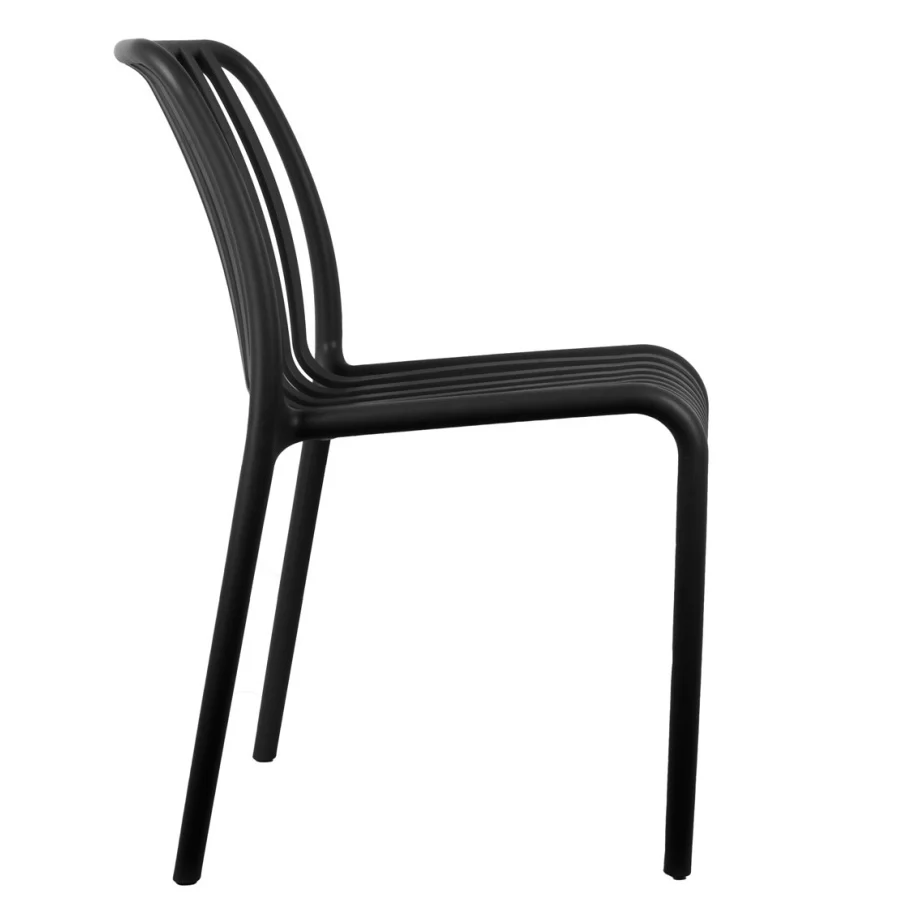 Outdoor Stackable Dining Chair Glee Black - Image 2