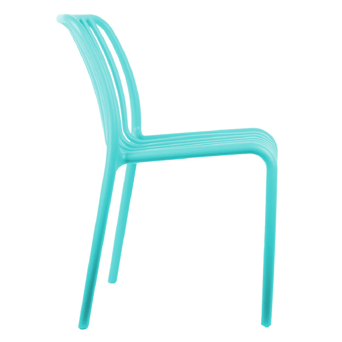 Outdoor Stackable Dining Chair Glee Turquoise Blue - Image 2