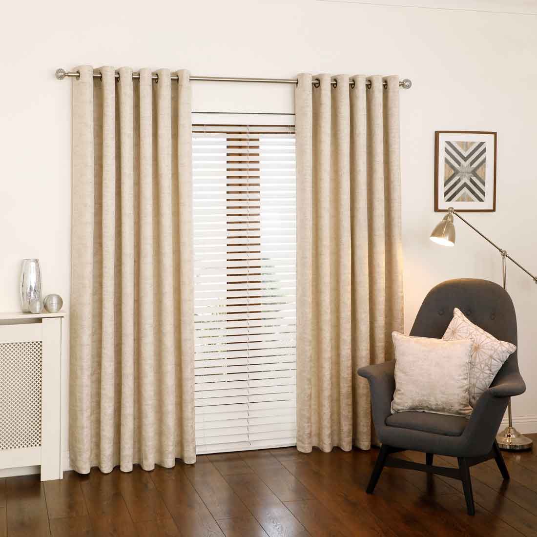 Parkin Pearl Eyelet Curtains 66 x 72