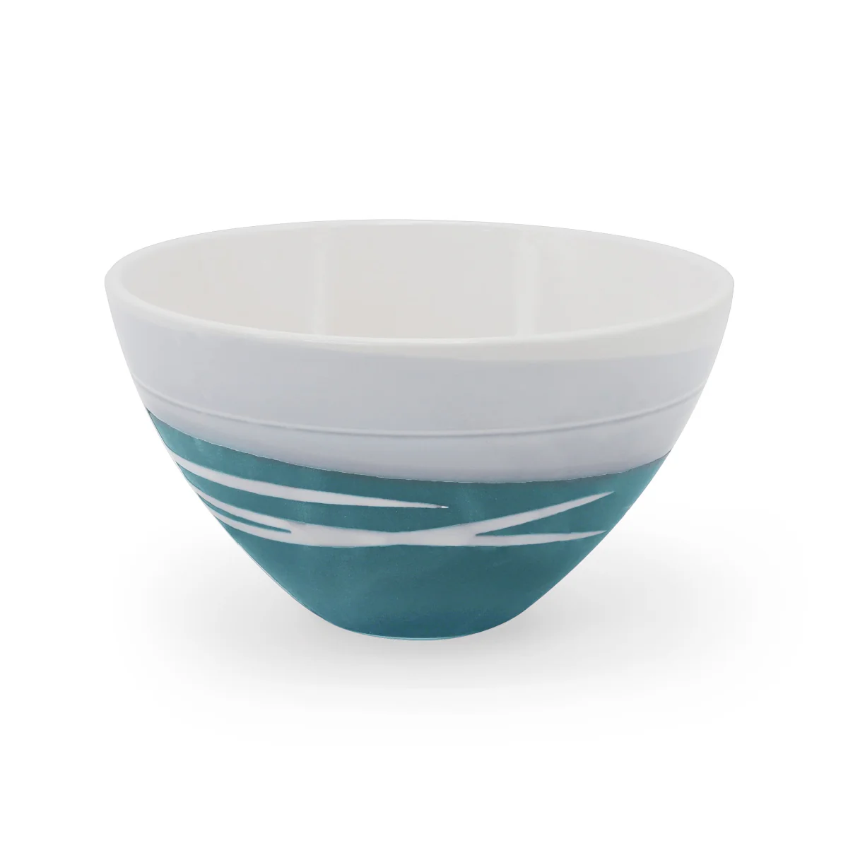 Paul Maloney Pottery Teal Set of 4 Bowls