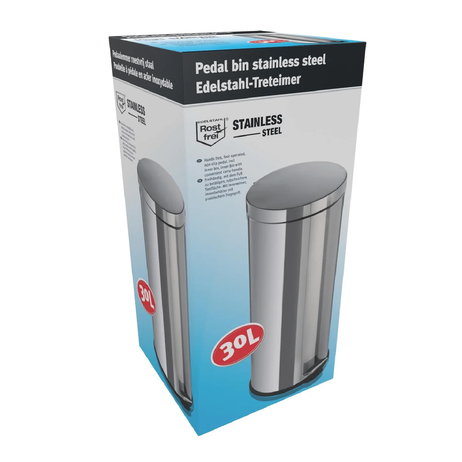 Pedal Bin 30L With Inner Bucket